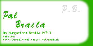pal braila business card